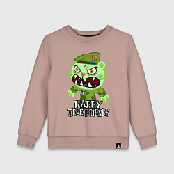 Свитшот хлопковый детский Angry - Flippy, цвет: пыльно-розовый