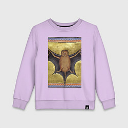 Свитшот хлопковый детский Страдающее средневековье летучая мышь мем, цвет: лаванда