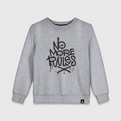 Свитшот хлопковый детский Никаких больше правил, цвет: меланж