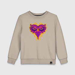 Свитшот хлопковый детский Violet owl, цвет: миндальный