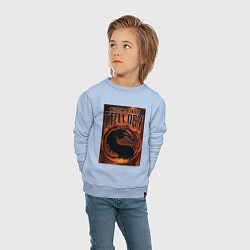 Свитшот хлопковый детский Mortal kombat trilogy, цвет: мягкое небо — фото 2