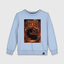 Свитшот хлопковый детский Mortal kombat trilogy, цвет: мягкое небо