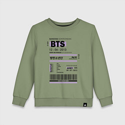 Детский свитшот Bts ticket