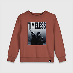 Свитшот хлопковый детский Timeless, цвет: кирпичный