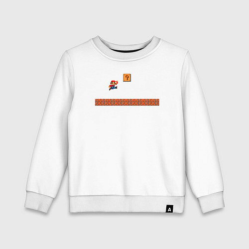 Детский свитшот Mario 8 bit / Белый – фото 1