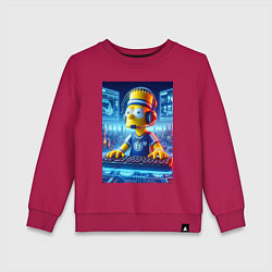 Свитшот хлопковый детский Cool Bart Simpson - esport, цвет: маджента