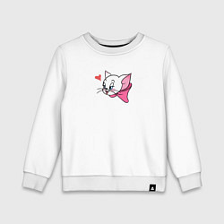 Свитшот хлопковый детский Pussycat Том и Джерри, цвет: белый