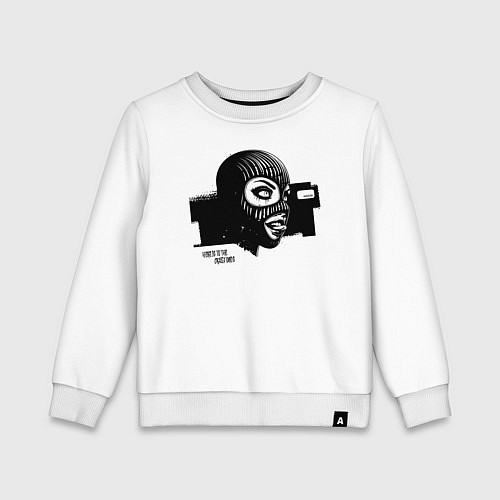 Детский свитшот Девушка с языком / Белый – фото 1