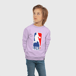 Свитшот хлопковый детский NBA Luka, цвет: лаванда — фото 2