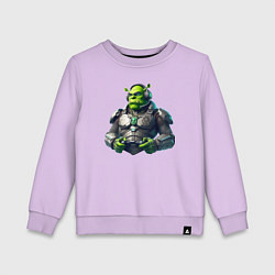 Свитшот хлопковый детский G2 esports team - cyber Shrek, цвет: лаванда
