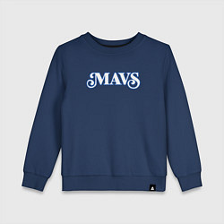 Свитшот хлопковый детский Mavs, цвет: тёмно-синий