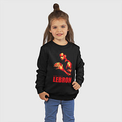 Свитшот хлопковый детский King James Lebron, цвет: черный — фото 2