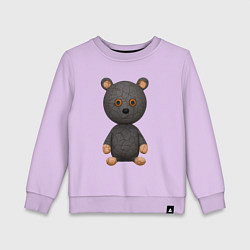 Свитшот хлопковый детский Плюшевый медведь игрушка, цвет: лаванда