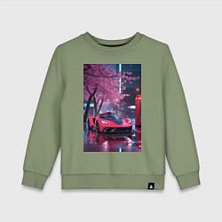 Детский свитшот Суперкар и сакура