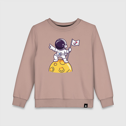 Детский свитшот Вперёд в космос / Пыльно-розовый – фото 1
