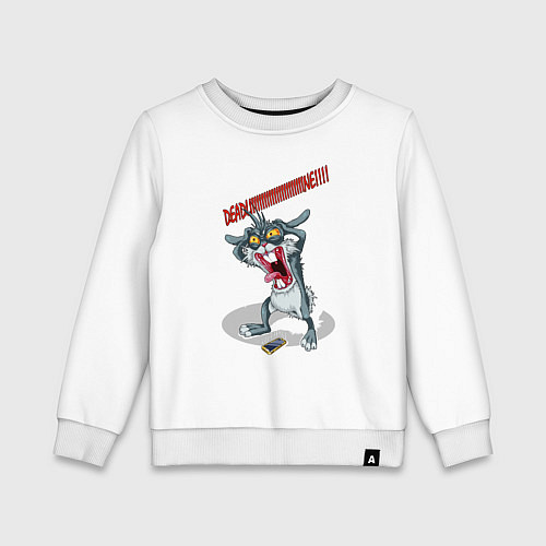 Детский свитшот Дедлайн кролик / Белый – фото 1