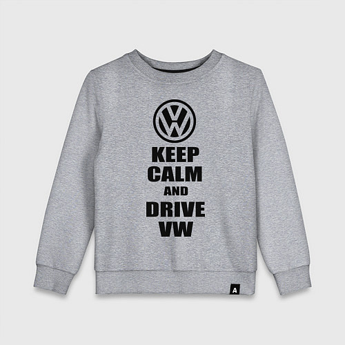Детский свитшот Keep Calm & Drive VW / Меланж – фото 1