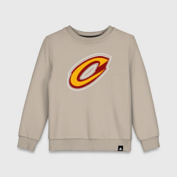 Свитшот хлопковый детский Кливленд Кавальерс лого, цвет: миндальный