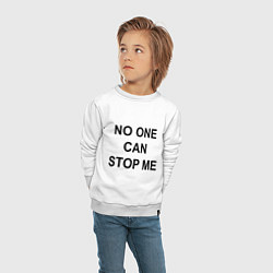 Свитшот хлопковый детский No one can stop me - Stray Kids, цвет: белый — фото 2