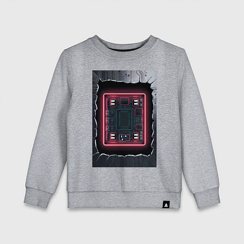 Детский свитшот Что внутри / Меланж – фото 1