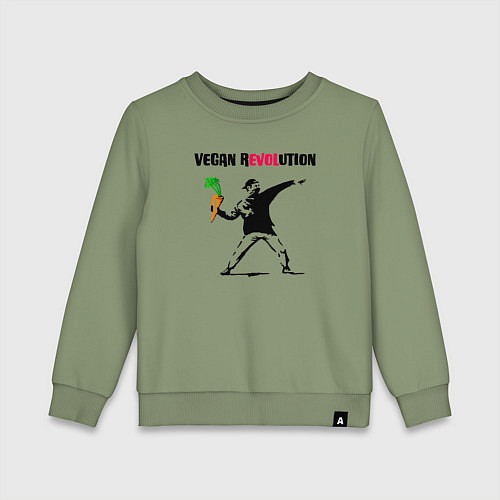 Детский свитшот Love vegan / Авокадо – фото 1