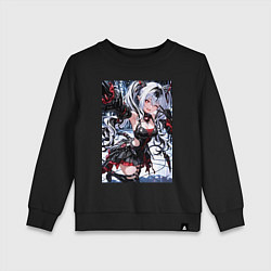 Свитшот хлопковый детский Jetavie Punishing Gray Raven, цвет: черный