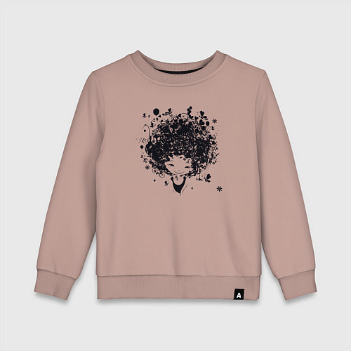 Детский свитшот Девчонка милашка / Пыльно-розовый – фото 1