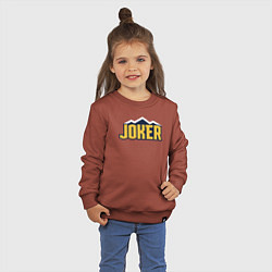 Свитшот хлопковый детский Joker Nuggets, цвет: кирпичный — фото 2