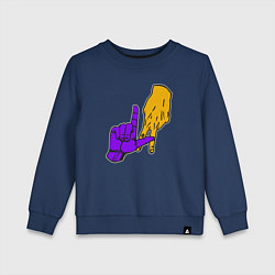 Свитшот хлопковый детский Lakers sign, цвет: тёмно-синий