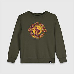 Свитшот хлопковый детский Cavaliers man, цвет: хаки