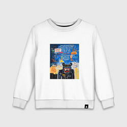 Детский свитшот Ярко синее граффити с медведем