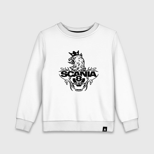 Детский свитшот Scania V8 / Белый – фото 1