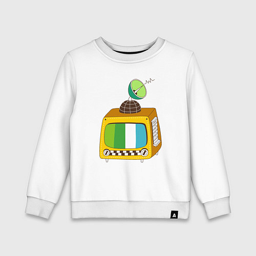 Детский свитшот Спутниковое тв / Белый – фото 1