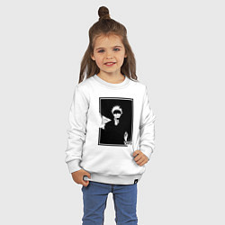 Свитшот хлопковый детский Сатору годжо манга, цвет: белый — фото 2