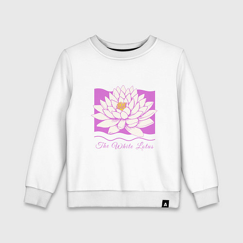 Детский свитшот The white lotus / Белый – фото 1