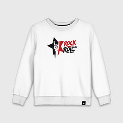 Свитшот хлопковый детский Звезда рок-н-ролла, цвет: белый