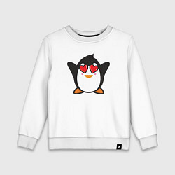 Детский свитшот Влюблённый пингвинчик