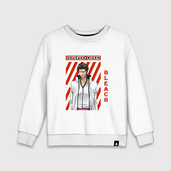 Свитшот хлопковый детский Bleach Сосуке Айзен, цвет: белый