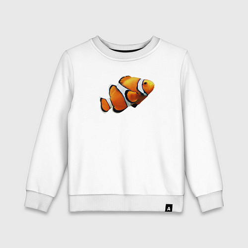 Детский свитшот Рыбка попугай / Белый – фото 1