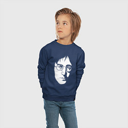 Свитшот хлопковый детский Джон Леннон, цвет: тёмно-синий — фото 2