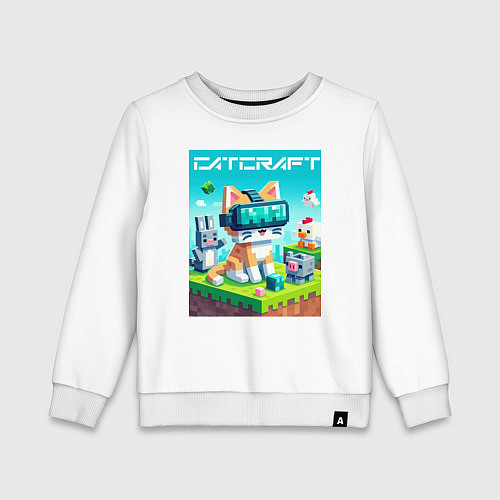 Детский свитшот Catcraft - collaboration ai art / Белый – фото 1