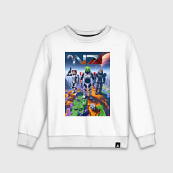 Детский свитшот Mass effect and Minecraft - ai art collaboration