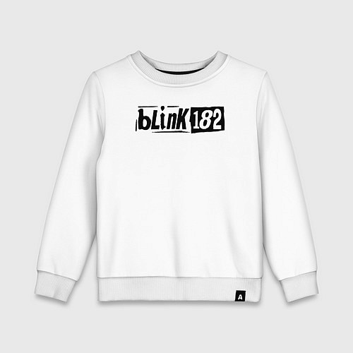 Детский свитшот Blink 182 трафарет черный / Белый – фото 1