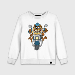 Свитшот хлопковый детский Biker Taz, цвет: белый