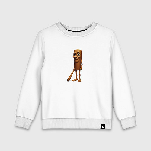 Детский свитшот Тунг тунг тунг Сахур / Белый – фото 1