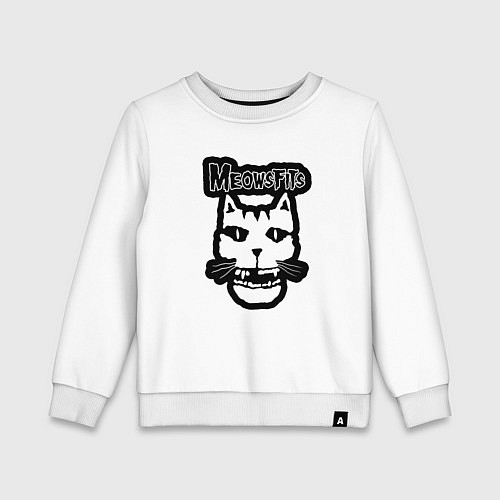 Детский свитшот Misfits cat / Белый – фото 1
