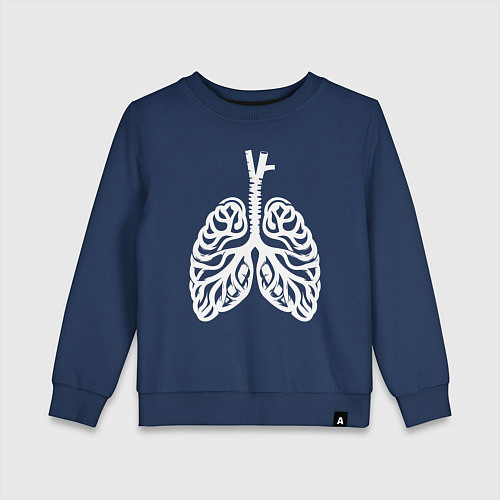 Детский свитшот Дыхание жизни / Тёмно-синий – фото 1