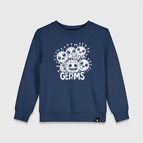 Детский свитшот Вирусные монстры / Тёмно-синий – фото 1