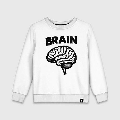Детский свитшот Мозг в действии / Белый – фото 1