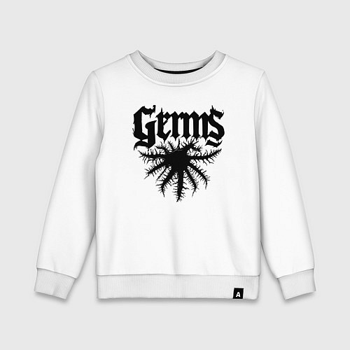 Детский свитшот Черный микроб / Белый – фото 1